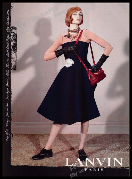 Lanvin Paris 2010s Print Advertisement 2013 Vintage Inspired Look Fashion Legs Lanvin Paris