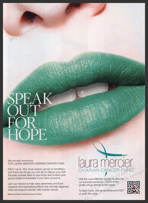 Laura Mercier Ovarian Cancer Fund 2000s Print Advertisement Ad 2013 Fetch the Paper!