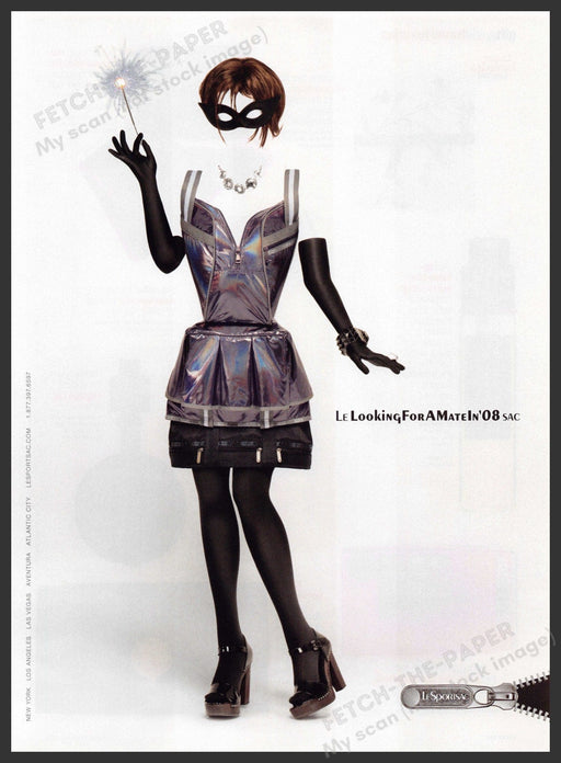 Le Sportsac 2000s Print Advertisement 2007 Legs "Looking for a mate in '08" Le Sportsac