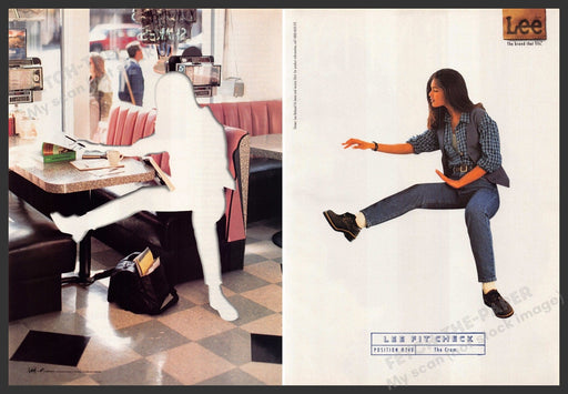Lee 1990s Print Advertisement Ad 1994 Jeans Fit Check Position #740 Lee
