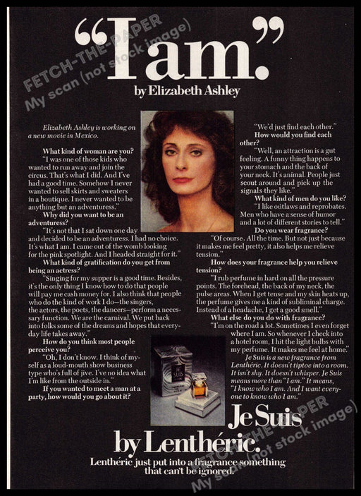 Lentheric 1970s Magazine Print Advertisement 1976 Je Suis (Not the product) Lentheric