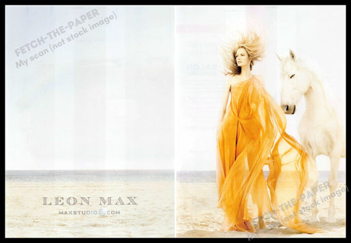 Leon Max 2010s Print Advertisement (2 page) 2012 Beach White Horse Leon Max