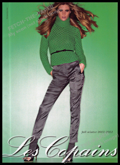 Les Copains 2010s Magazine Print Ad 2011 Long Legs Green Fashion Model Les Copains