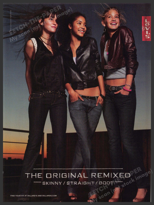 Levi's The Original Remixed 2000s Print Advertisement 2007 Jeans Fetch-the-Paper
