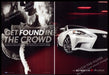 Lexus ISF Sport 2010s Print Advertisement (2 pages) 2013 "Get found in crowd" Lexus ISF Sport