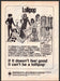 Lollipop Sleepwear 1980s Print Advertisement 1982 Black & White Illustration Fetch-the-Paper
