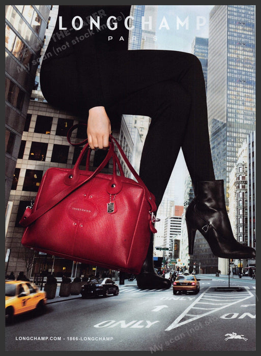 Longchamp Paris Handbags 2000s Print Advertisement Ad 2013 Legs City Large Fetch the Paper!