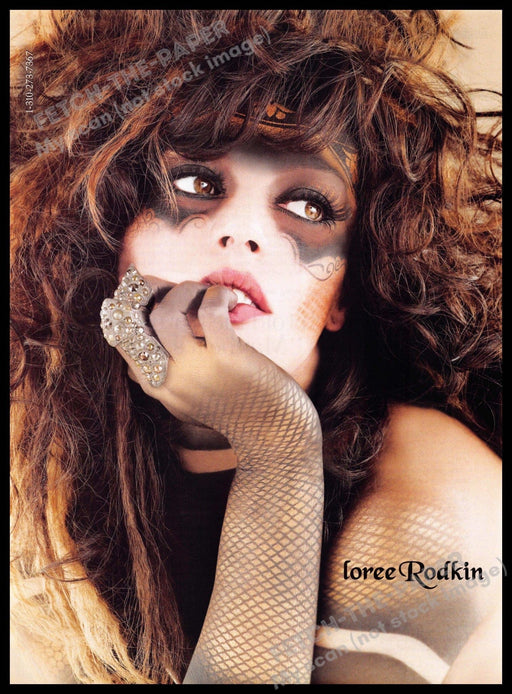 Loree Rodkin 2010s Magazine Print Advertisement 2012 BIG Hair Jewelry Loree Rodkin