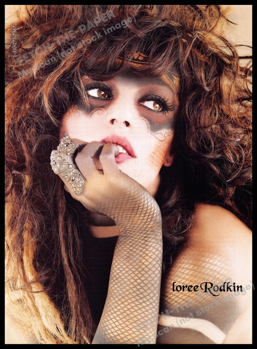 Loree Rodkin 2010s Magazine Print Advertisement 2012 BIG Hair Jewelry Loree Rodkin