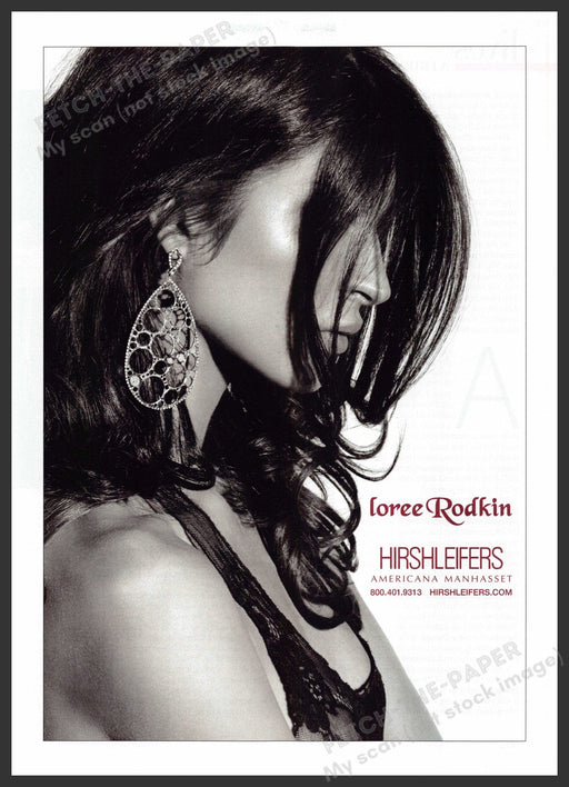 Loree Rodkin Jewelry 2010s Print Advertisement 2012 Earrings Beautiful Model Fetch-the-Paper