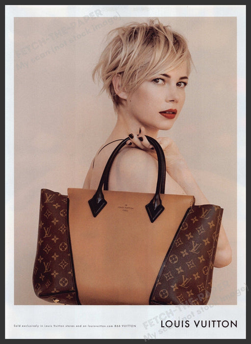 Louis Vuitton Handbag Michelle Williams 2000s Print Advertisement Ad 2013 Fetch the Paper!