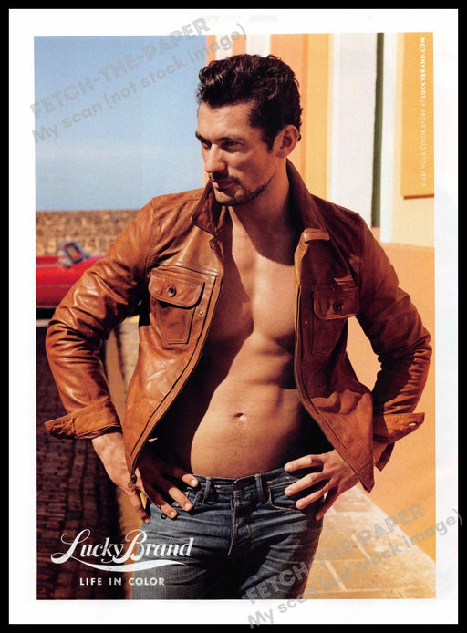 Lucky Brand 2010s Magazine Print Ad 2012 "Life in Color" David Gandy Lucky Brand
