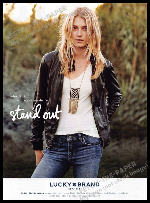 Lucky Brand 2010s Magazine Print Ad 2014 "You were made to stand out" Lucky Brand
