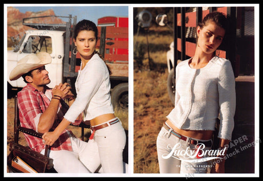 Lucky Brand 2010s Print Advertisement (2 pages) 2013 Farm Truck Couple Models Lucky Brand