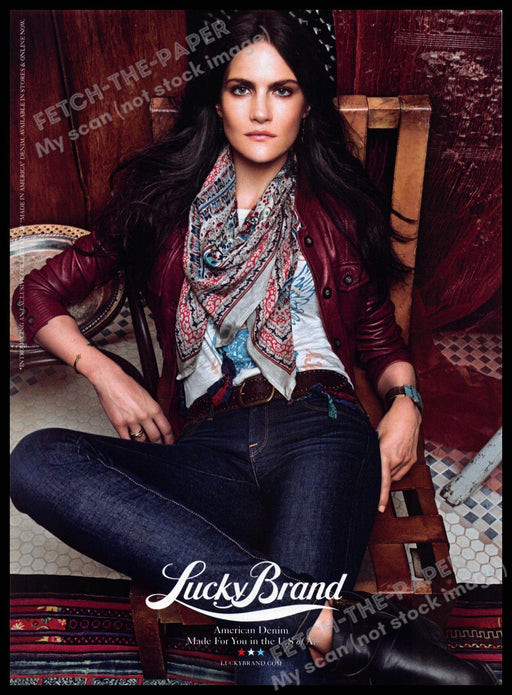 Lucky Brand 2010s Print Advertisement 2013 American Denim Brunette Model Lucky Brand