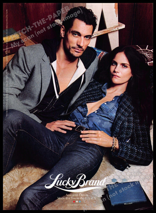 Lucky Brand 2010s Print Advertisement 2013 Couple American Denim Lucky Brand