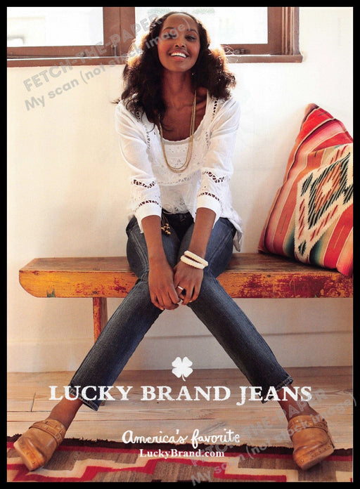 Lucky Brand Jeans 2010s Print Advertisement 2010 Legs Ubah Hassan Model Fetch-the-Paper