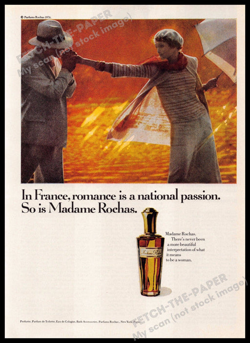 Madame Rochas 1970s Magazine Print Advertisement 1976 (Not the product) Madame Rochas