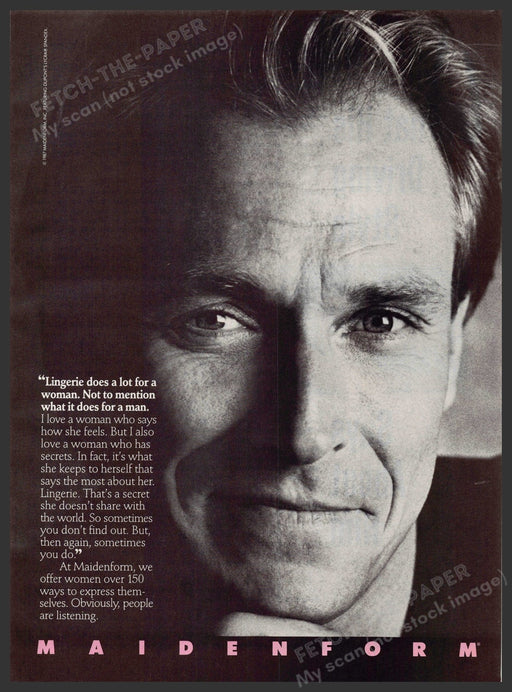 Maidenform 1980s Print Advertisement 1989 What Lingerie Does for a Man Maidenform