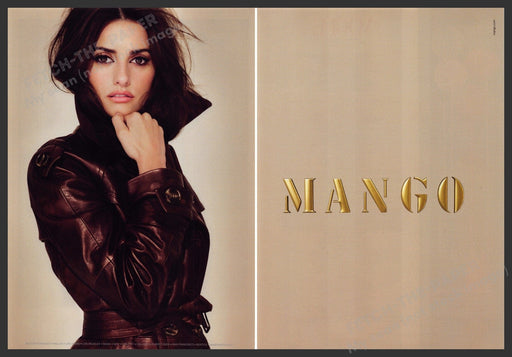 Mango Clothing 2000s Print Advertisement Ad (2 pages) 2008 Penelope Cruz Fetch the Paper!
