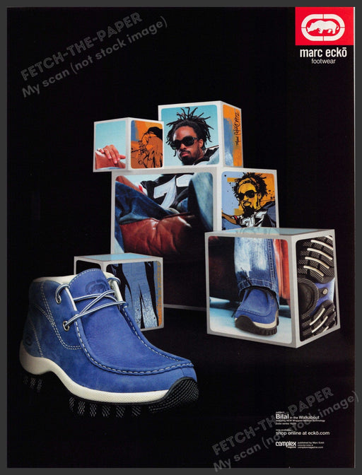 Marc Ecko Footwear Bilal in the Walkabout 2000s Print Advertisement 2002 Fetch-the-Paper