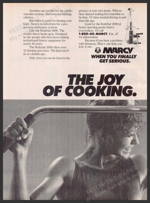 Marcy Bodybar 2000 1980s Print Advertisement 1984 Exercise Equipment Marcy