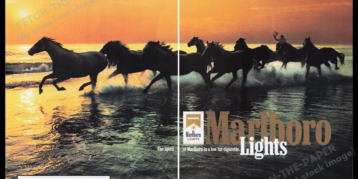 Vintage 1993 Marlboro Cigarettes Sunset Ad