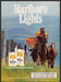 Marlboro Lights 1980s Print Advertisement 1986 Cowboy Herd Riding Along Fence Fetch-the-Paper