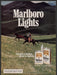 Marlboro Lights Cigarette Cowboy Chasing Horse 1980s Print Advertisement Ad 1981 Fetch-the-Paper