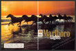 Marlboro Lights Cigarettes 1990s Print Ad (2 pg) 1993 Sunset Water Beach Herd Marlboro