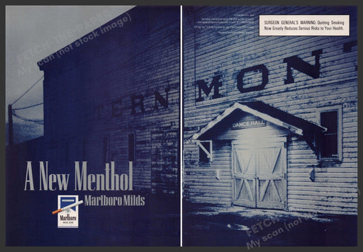 Marlboro Milds Menthol 2000s Print Advertisement (2 page) 2000 Old Building Fetch-the-Paper