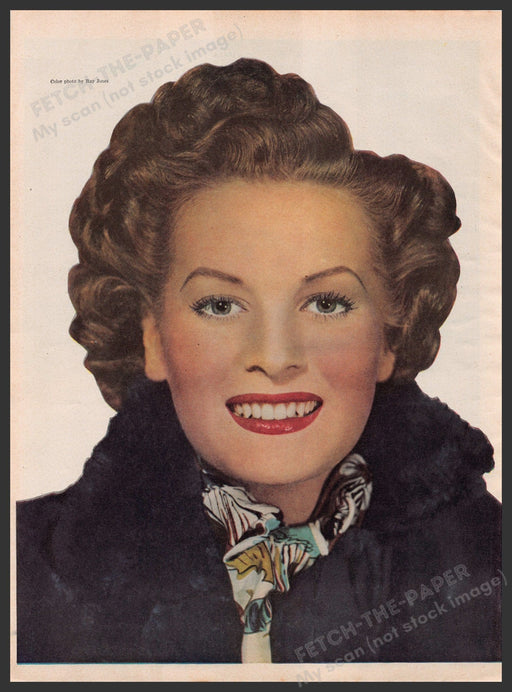 Maureen O'Hara Actress 1940s Print Magazine Photo from an Article 1948 Fetch-the-Paper