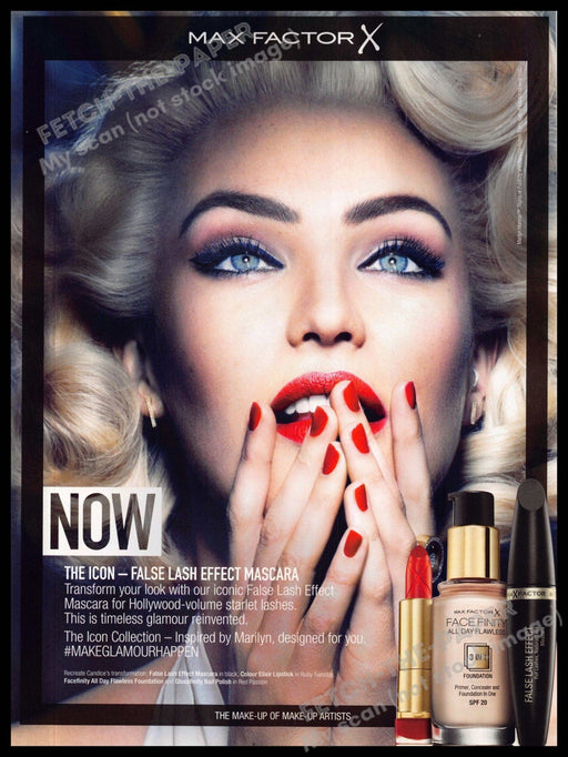 Max Factor 2010s Magazine Print Ad 2015 Candice Swanepoel as Marilyn Monroe Max Factor