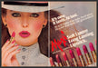 Max Factor Lustre Lipstick 1980s Print Advertisement (2 page) 1982 Red Lips Fetch-the-Paper