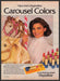 Maybelline 1980s Magazine Print Advertisement 1984 Carousel Horses Lips Colors Maybelline