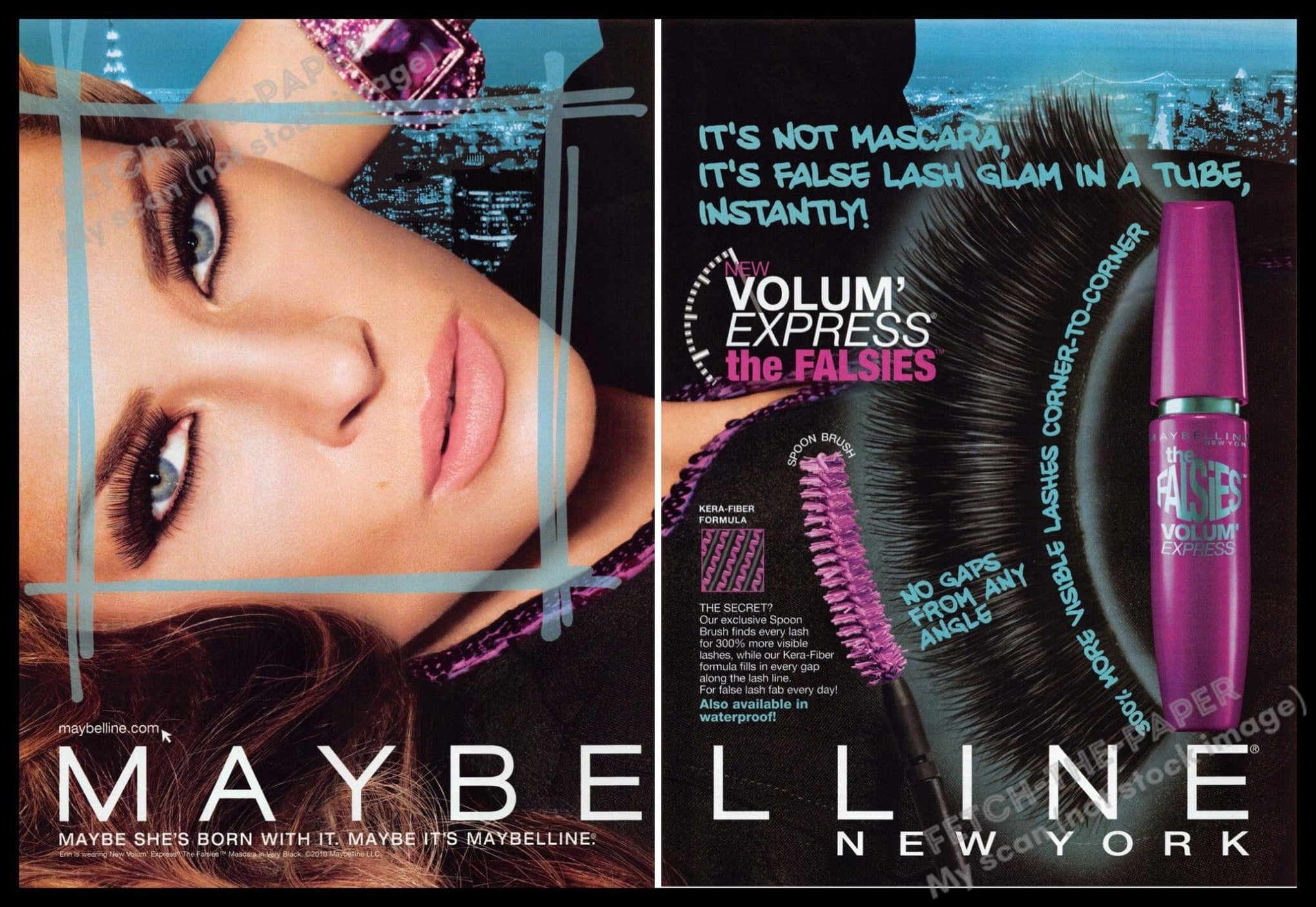 Maybelline 2010 Ad: Falsies Mascara with Erin Wasson Model — Fetch-the ...