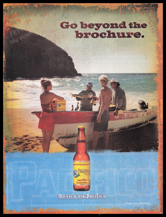 Mexico Via Pacifico 2000s Print Advertisement Ad 2005 Fetch the Paper!