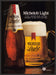 Michelob Light 1980s Print Advertisement 1984 Beer Bottle & Mug Fetch-the-Paper