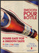 Michelob Ultra 2000s Print Advertisement Ad 2009 "Smooth pour bottle" Michelob
