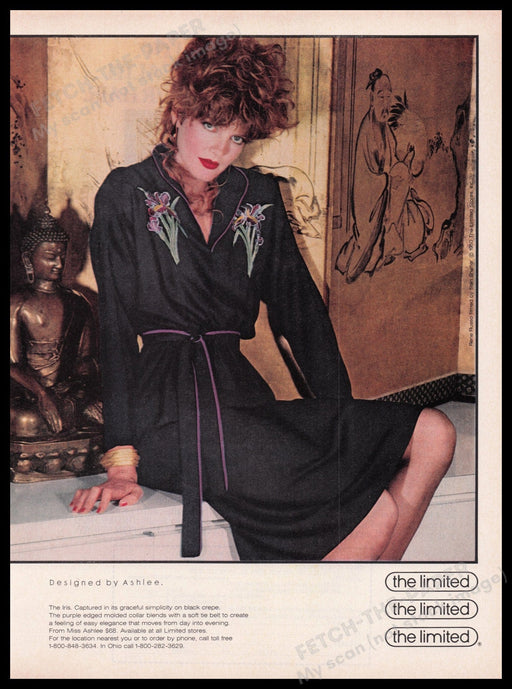 Miss Ashlee Clothing Rene Russo 1980s Print Advertisement Ad 1980 Legs Fetch the Paper!