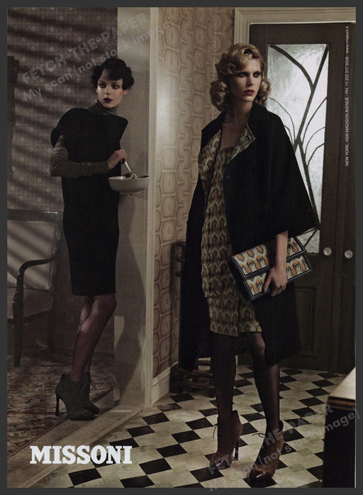 Missoni Clothing 2000s Print Advertisement Ad 2008 Legs Gathering Dark Fetch the Paper!
