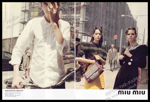 Miu Miu 2010s Print Advertisement (2 page) 2015 NYC "Subjective Reality" Miu Miu