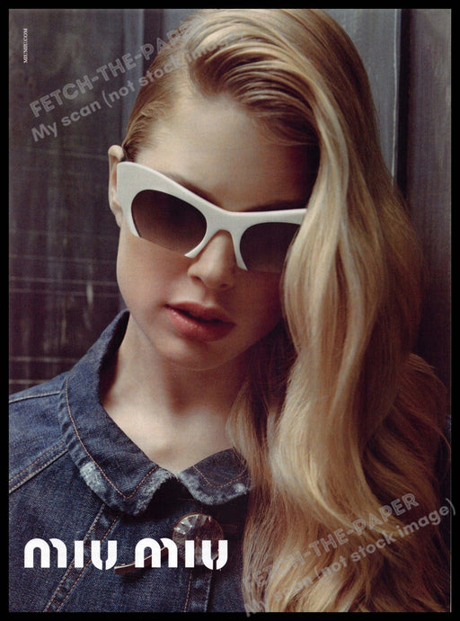 Miu Miu 2010s Print Advertisement 2013 Blonde Sunglasses Fashion Miu Miu