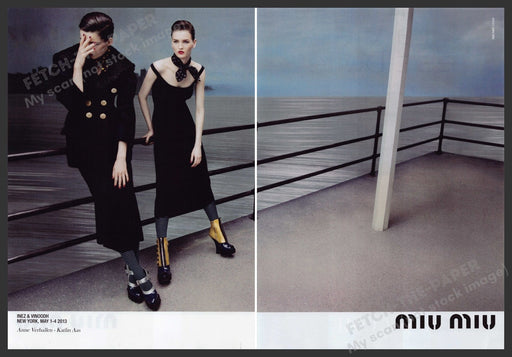 Miu Miu Clothing 2000s Print Advertisement Ad (2 pages) 2013 Interesting Fashion Fetch the Paper!