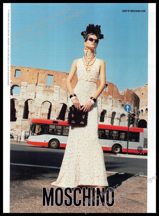 Moschino 2010s Magazine Print Ad 2012 Coloseum in Rome Moschino