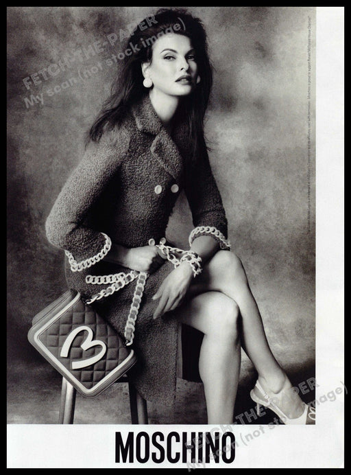 Moschino 2010s Magazine Print Ad 2014 Legs Linda Evangelista Moschino