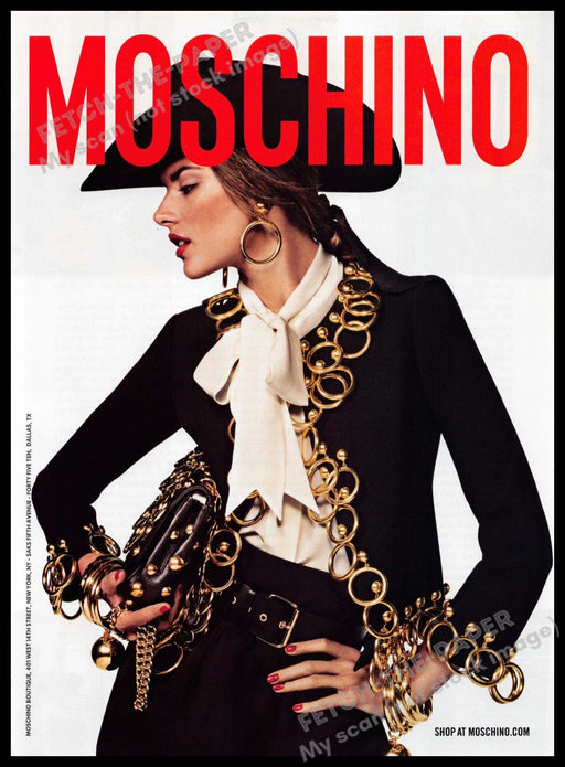 Moschino 2010s Print Advertisement 2010 Alessandra Ambrosio Pirate Look Fetch-the-Paper