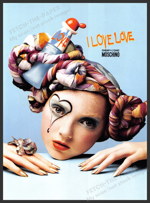 Moschino I Love Love 2000s Print Advertisement 2005 Perfume Knotted Moschino
