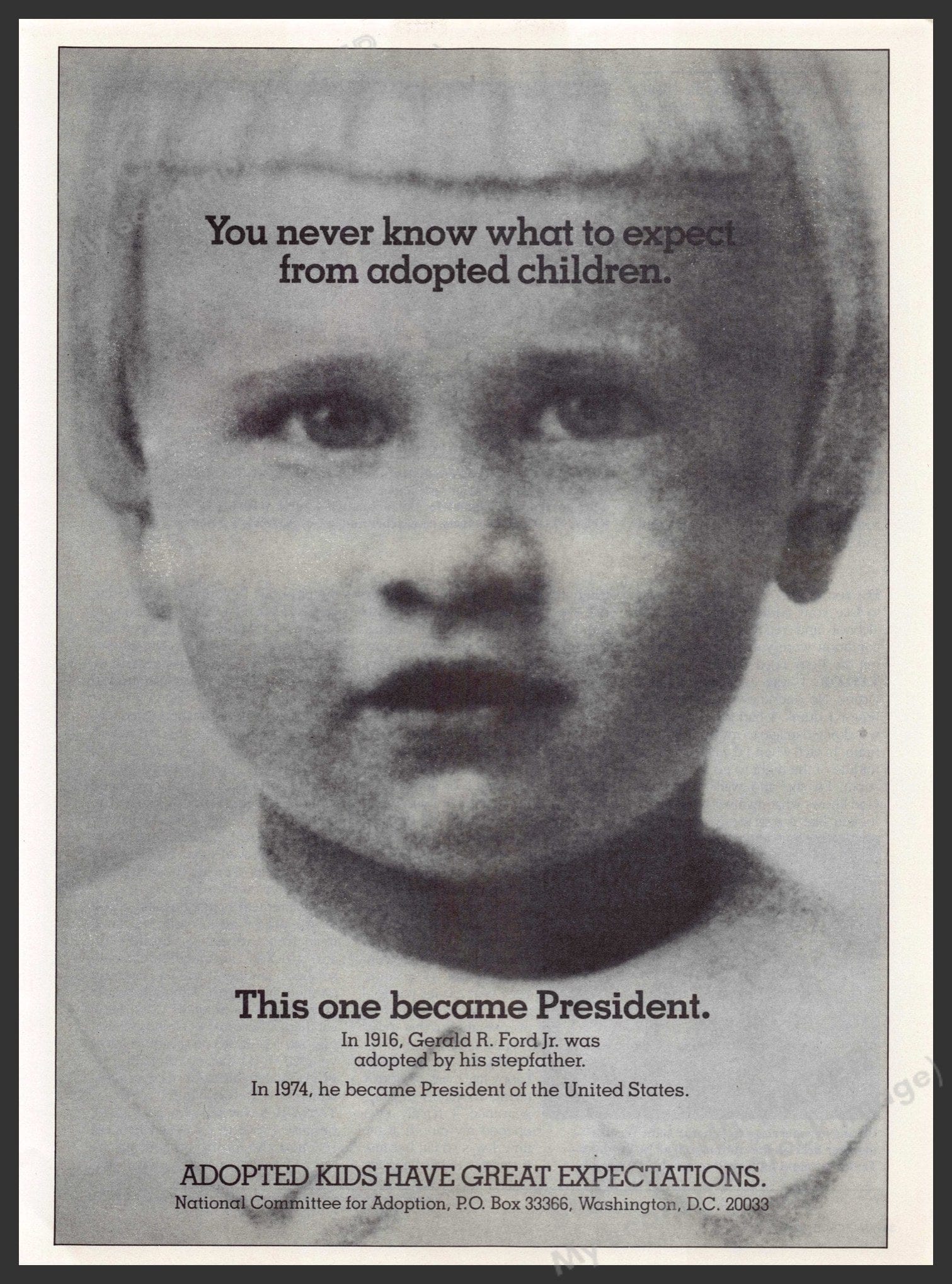 National Committee for Adoption 1980s Print Advertisement Ad 1988 Gera ...