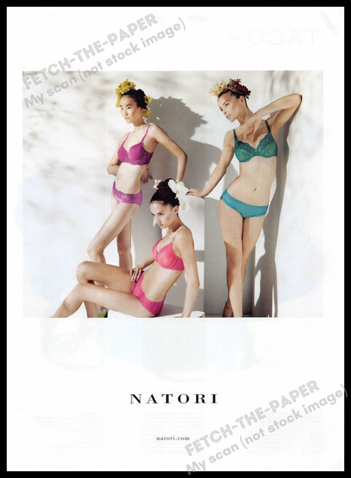 Natori 2010s Print Advertisement 2013 Lingerie Bra Panties Legs Models Natori